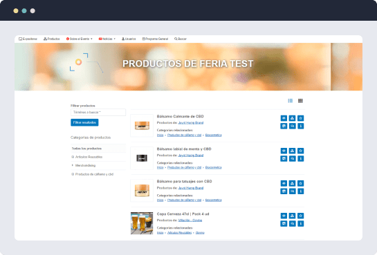 espacio para presentacion productos